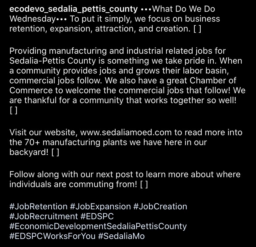 Economic Development Sedalia-Pettis County tweet media