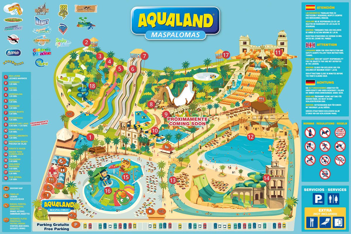 aqualandGC's tweet photo. No te olvides el mapa para que disfrutes de un día cargado de diversión y adrenalina 🙌☺
https://t.co/a3Oewf9HAS

#diversión #atracciones #agua #parqueacuático #alegría #fun #attractions #water #waterpark #joy https://t.co/kYgK8C5deQ