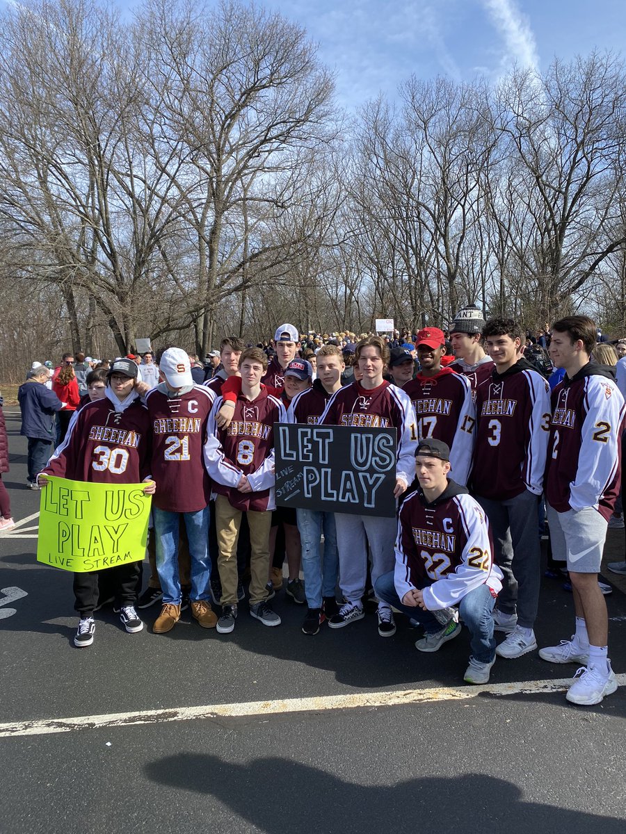 mtshockey's tweet photo. @ ciac is this what you guys want??? arch rivals on the ice,court, and, pool  have all come together to fight for the chance to compete...let us play!!! https://t.co/72inxHZTSv