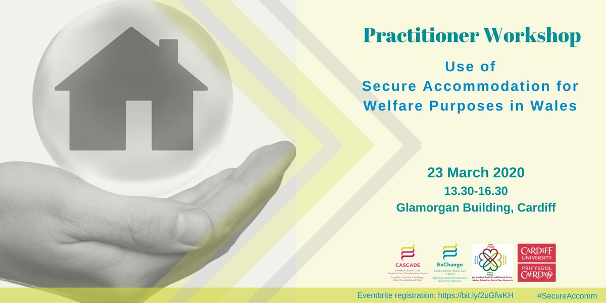 Waiting list now in place for free Practitioner Workshop on Secure Accommodation 23 March, Cardiff
bit.ly/2TVNP9B

<a href="/WalesSSCR/">WSSCR</a> <a href="/BASW_Cymru/">BASW Cymru 🏴󠁧󠁢󠁷󠁬󠁳󠁿</a> <a href="/BarnardosCymru/">Barnardo's Cymru</a> <a href="/WelshGovernment/">Welsh Government</a>