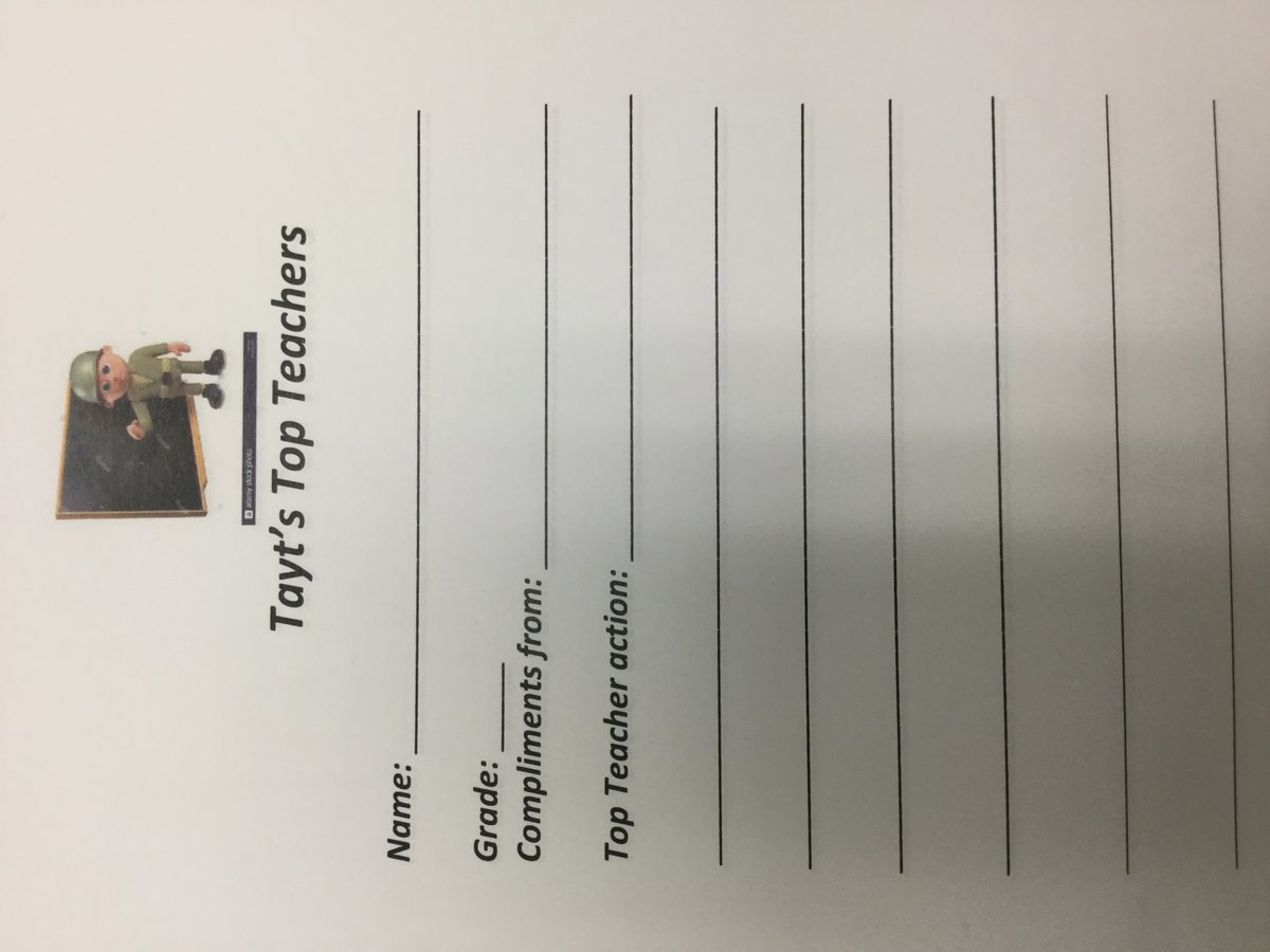 Innovating our positive behavior programs.  Now the students have an opportunity to brag on their teachers for the great things they are doing in class.  <a href="/LampasasTCE/">Taylor Creek Elementary</a>  #thinkbiglisd  #thinkbigtce