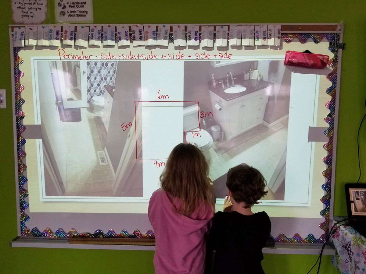 When talking about the things we want to do over the break, I revealed I wanted to paint my bathroom. 'Well Mrs. Nolan you need to know the perimeter'. This weeks problem: solve the perimeter of Mrs. Nolan's bathroom!