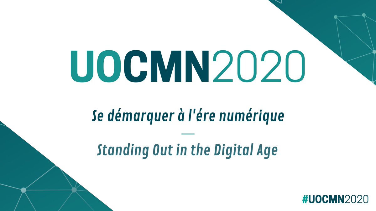 C’est aujourd’hui le jour de l’événement ! Ne manquez pas votre chance de participer à la #conférence <a href="/UOCMN2020/">UOCMN2021</a>! | Today is the big day! Don’t miss the chance to participate to <a href="/UOCMN2020/">UOCMN2021</a>! <a href="/michelfortin/">Michel Fortin</a>
<a href="/AFBourassa/">Arnaud Fran💙</a> <a href="/MaxHupe/">Maxime Hupé 🚀</a> <a href="/AlyciaADouglass/">Alycia Douglass</a> #UOCMN2020 #DigitalMarketing #uOttawa