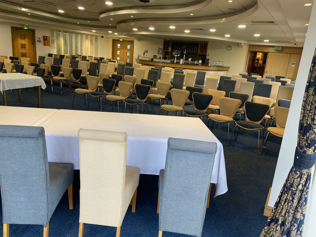 The Greenery Restaurant <a href="/LeylandGC/">Leyland Golf Club</a>  set up for tomorrow mornings conference presentation! Set theatre style for 120 eager ears.
