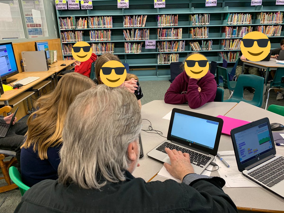 Love it when kids are totally enthralled with the knowledge of our coding expert <a href="/kraekerc/">Cliff Kraeker</a> ! Great growth mindset - students where more than willing to incorporate his suggestions with their own to reach the next level. #codingquest @TLPCanada