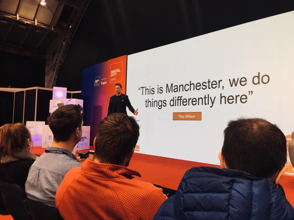 AliceCorden's tweet photo. .@adamwarne at #DCF2020 discussing how @nbrownplc's immune system almost stopped it from innovating and adapting to a modern world - and the culture hacks used to counteract it. https://t.co/rEXnK247Q2