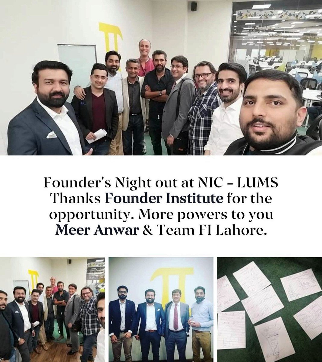 iamSohailsar's tweet photo. Founder's Night out at National Incubation Center. Lahore Pakistan. Thanks Founder Institute for the opportunity. More powers to Team #FounderInstitute for contributing into entrepreneurial ecosystem.
#KaprixConsulting #InterActiveXperience leadership is always here to support. https://t.co/x2DFUYTxOi