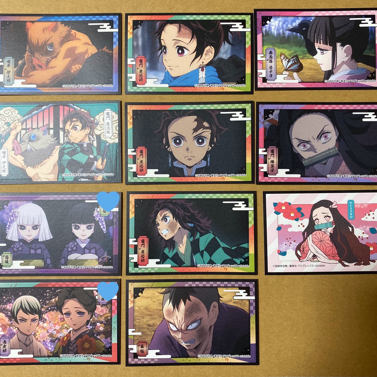 【交換・譲渡】鬼滅の刃 デコステッカー デコステ

譲: 炭治郎、禰豆子、★善逸、伊之助、カナヲ、玄弥、輝利哉＆かなた、珠世＆愈史郎

求: 1枚90円(＋送料) 異種紙類 義勇、小芭内、累、無惨

キャラ毎優先。1枚目は2枚目と纏めて優先。★は💙含む2枚目から複数最優先。
