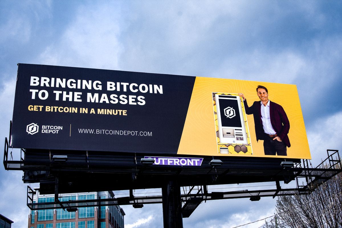 No more than 5 miles from this billboard you can find 10 Bitcoin Depot  ATMs! The easiest way to sign up and start buying bitcoin is at one of our  550+ locations