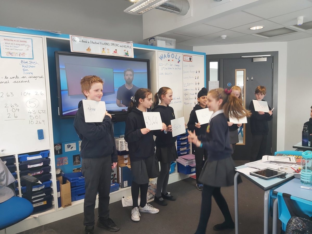 FoxCovertPS's tweet image. It was a battle if the sexes today in #p7fcps as pupils ordered decimals from smaller to largest.  The girls won the day... there may have to be a rematch for these competitive boys!