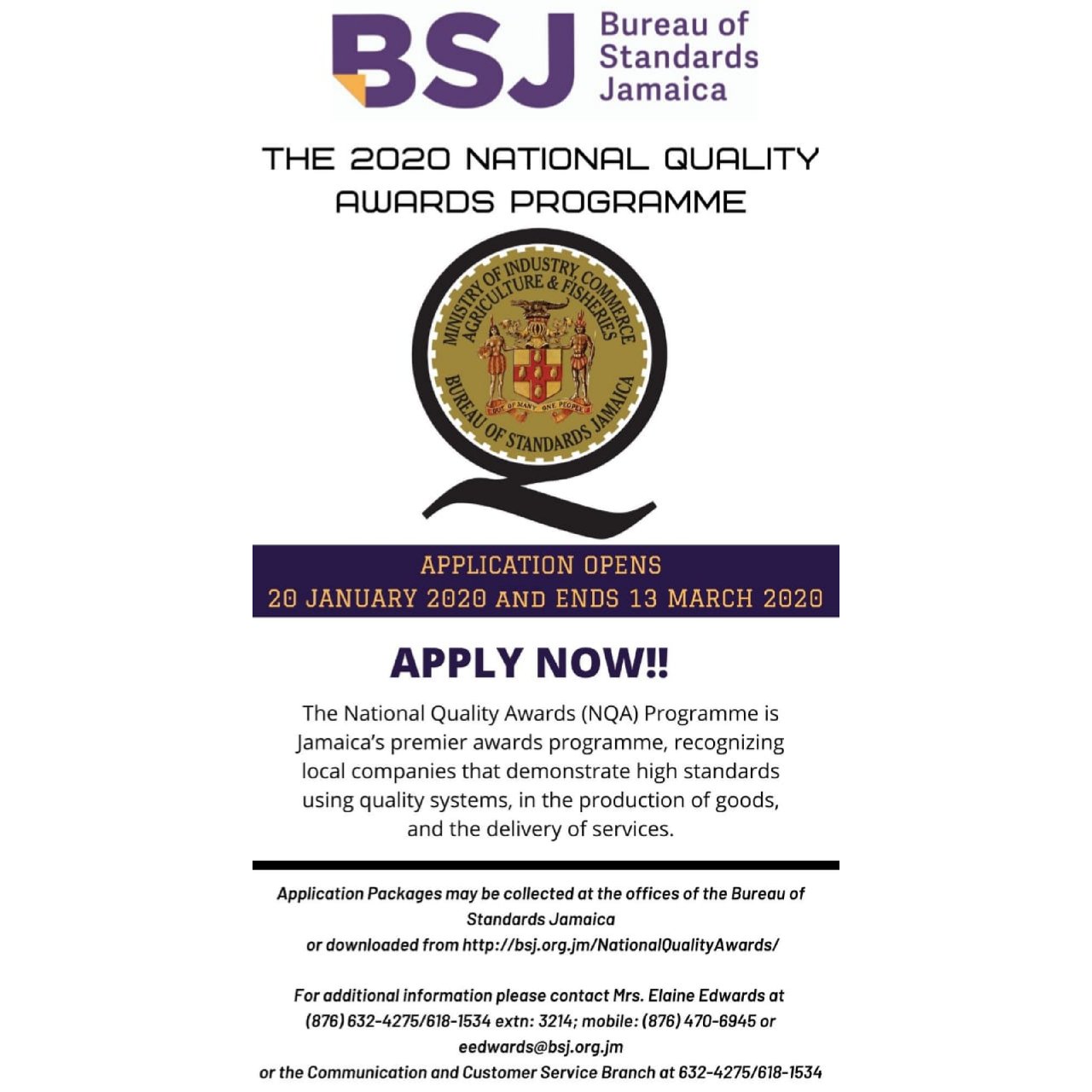 Bureau Of Standards On Twitter Do You Know The General Entry And Evaluation Criteria For The National Quality Awards Programme Click The Link To Read Https T Co Jdzlafqoog Nqa Bsj Https T Co 5wfruscz3j