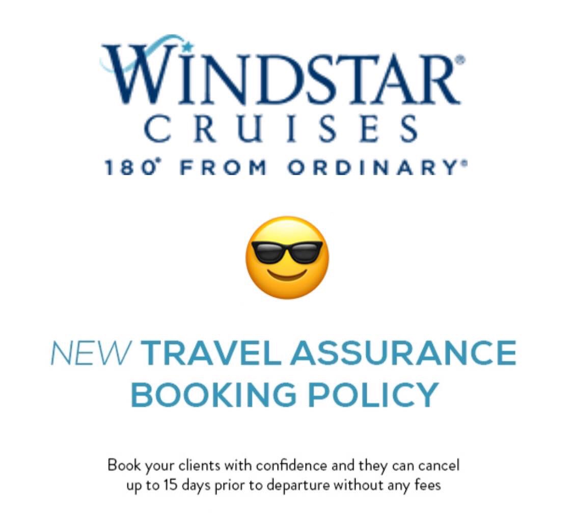 WindstarMelissa's tweet photo. Travel Partners: Book your Clients’ 2020 &amp; 2021 #WindstarCruises with confidence with our new Travel Assurance Booking Policy that allows Guests to cancel up to 15 days prior to departure. Learn more: https://t.co/o2ql23vLQD https://t.co/AIgRNhxZCb