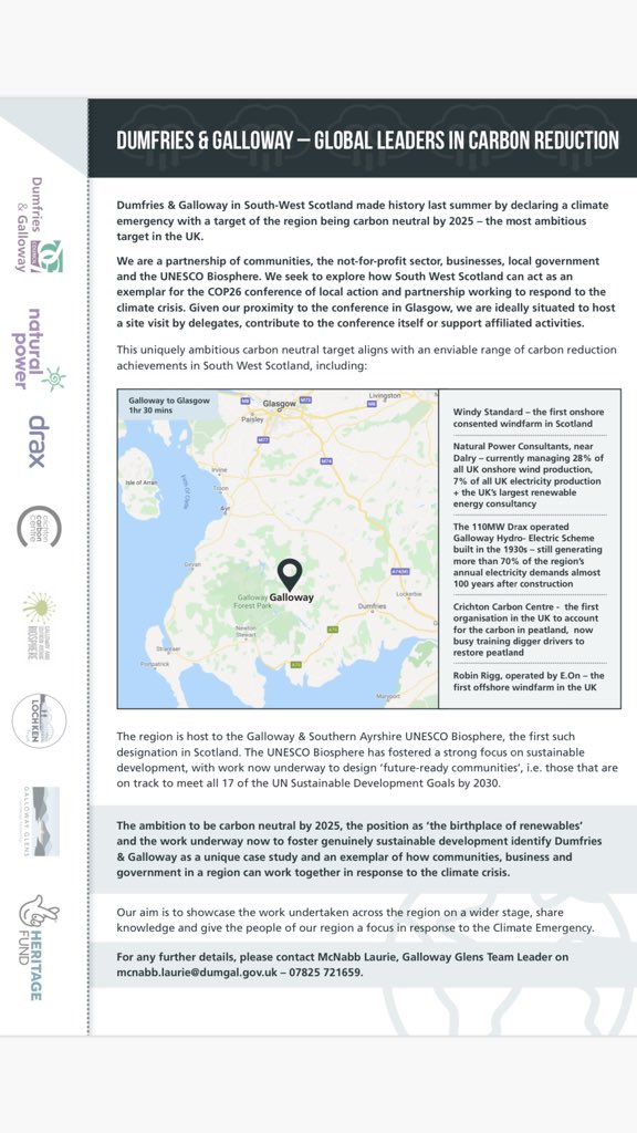 Delighted Cab Sec for Environment, Climate Change &amp; Land Reform <a href="/strathearnrose/">Roseanna Cunningham 🦣🏴󠁧󠁢󠁳󠁣󠁴󠁿🇪🇺🇺🇦🖖</a> has accepted my invitation to visit Dumfries &amp; Galloway, ‘the birth place of renewables ’ to speak to stakeholders ahead of possible #COP26 event  <a href="/Draxnews/">_</a> 
<a href="/gallowayglens/">Galloway Glens</a> <a href="/dgcouncil/">Dumfries and Galloway Council</a> @ScotBiosphere