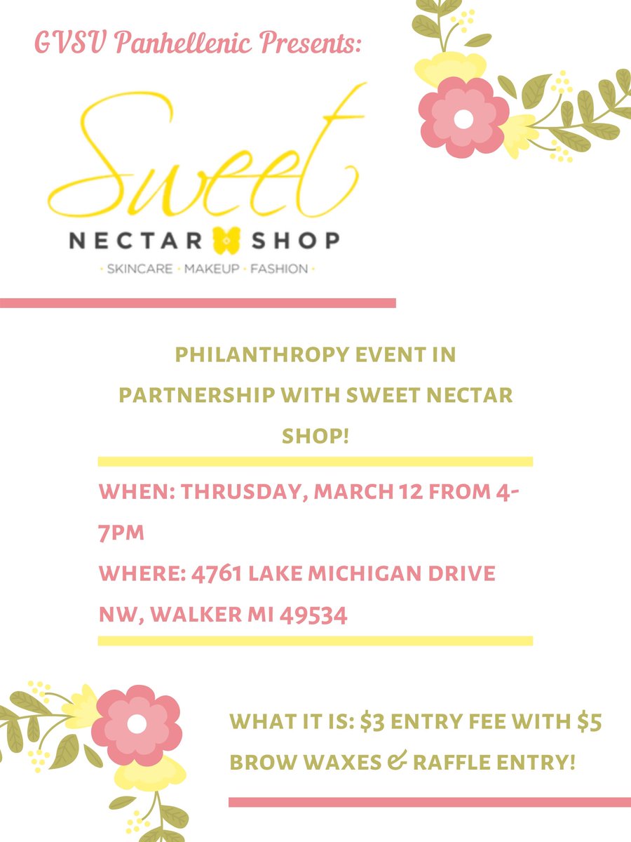 TOMORROW! Sweet Nectar Shop event from 4-7pm! It counts as an inside event!! Bring some sisters for some self care!