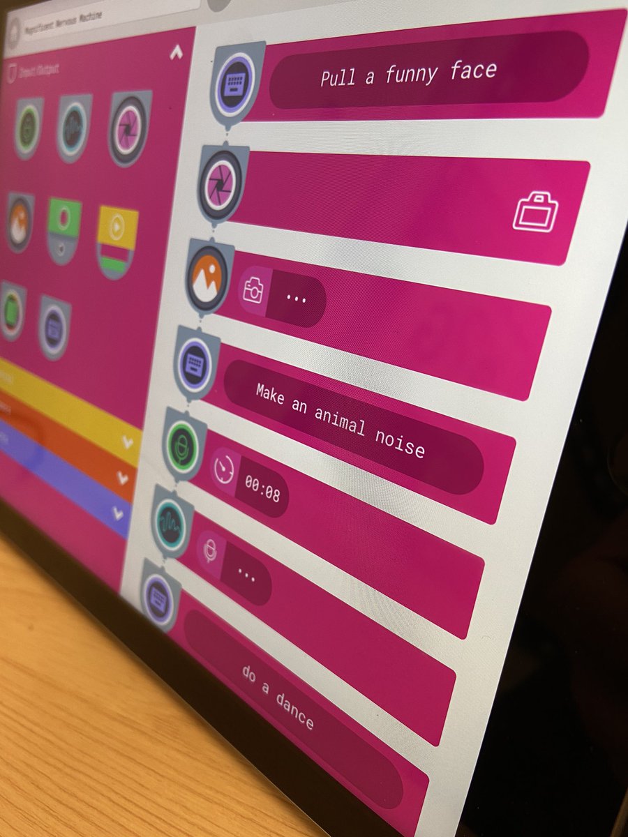 technolaedu's tweet image. Year 3/4 at @StJosephStBede have been learning about inputs and outputs! Using #Tinkerblocks, students created a program using various inputs and outputs of their iPad!