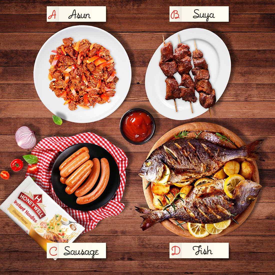 HFMNoodles's tweet photo. What is your go to for garnishing your #HoneywellNoodles , which of these would you pick? 
#PleasureInEveryStrand https://t.co/Un6aeKMpek