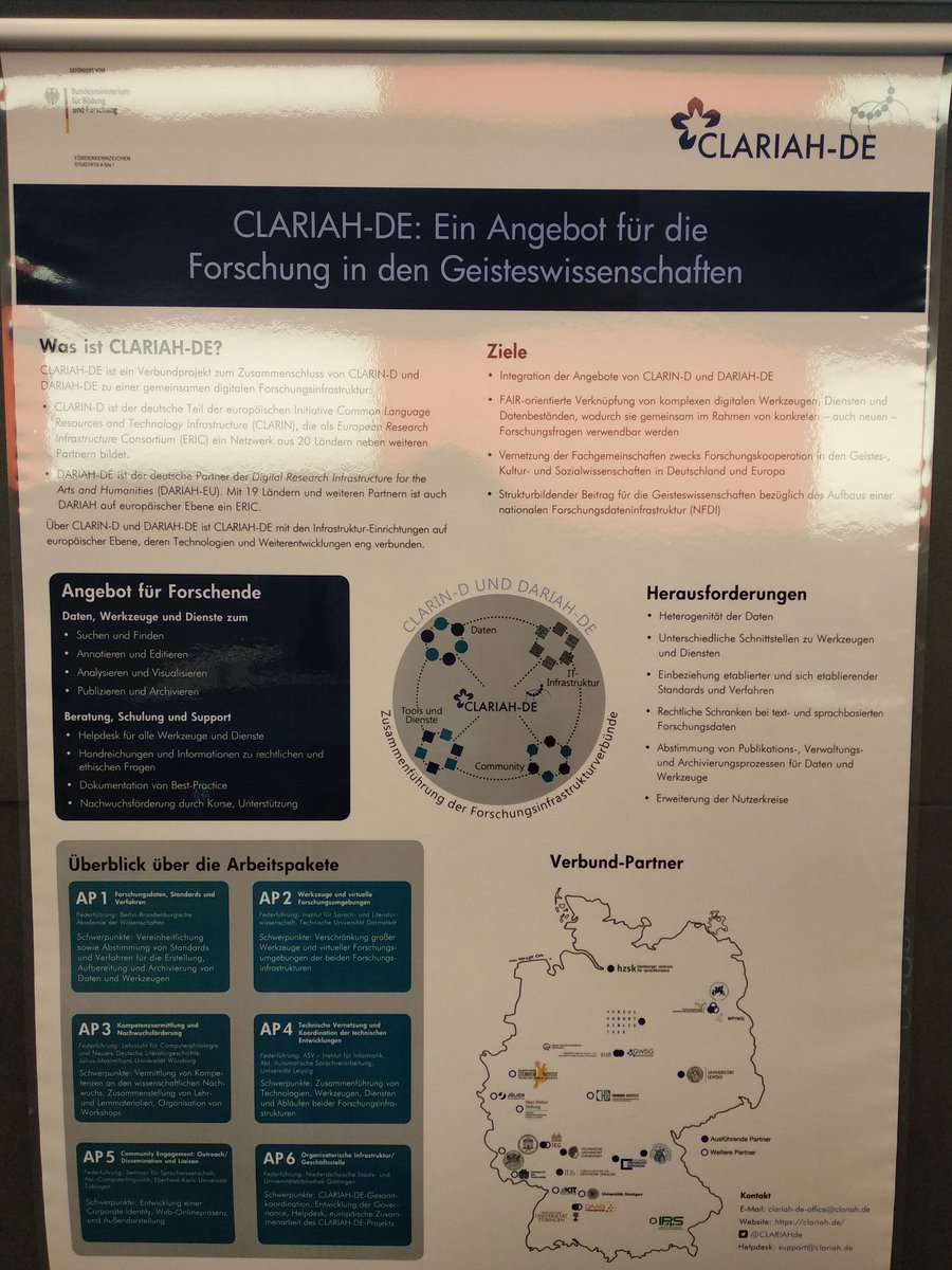 GKFI_eV's tweet photo. Gleich zwei unserer Poster können heute während der #IDSJT20 #Methodenmesse besucht werden: Andreas Witt undAntonina Werthmann (beide @IDS_Mannheim) präsentieren das Verbundprojekt aus @CLARIN_D + @DARIAHde. Es gibt auch Broschüren und die neuen Bleistifte! https://t.co/wORyfKJ3lJ