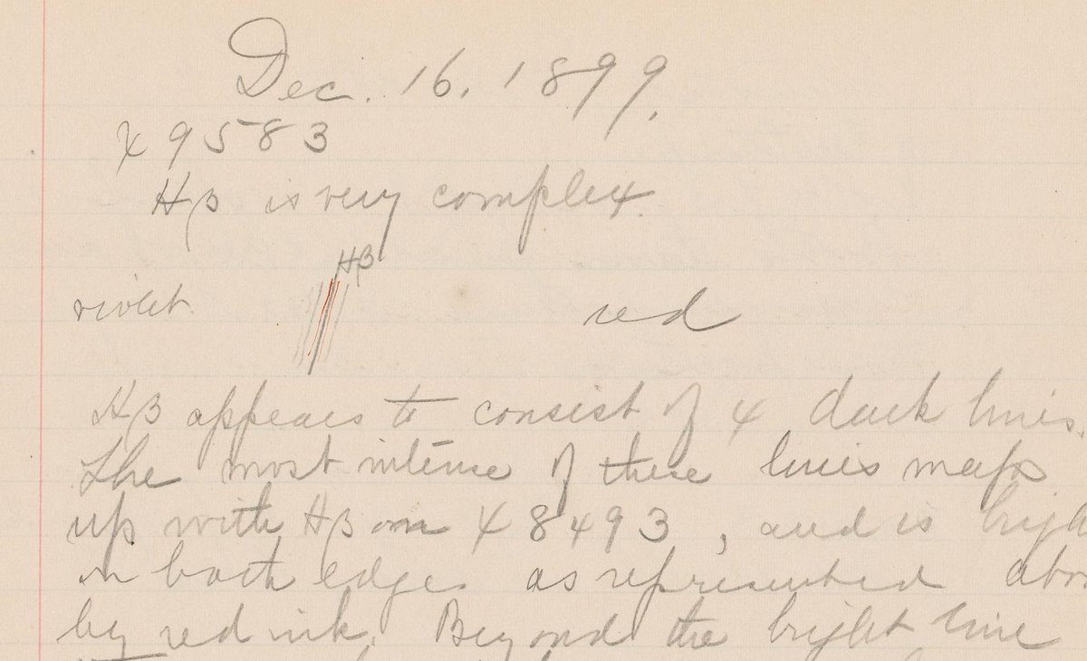 ProjectPHaEDRA's tweet photo. Annie Jump Cannon is well-known for her work on star spectral classification. Here are some drawings in her notebooks of spectra lines from 1898 and 1899.
(images: phaedra2090 and 2093)
#projectphaedra #astronomy #womeninscience https://t.co/lCGfgmlhAC