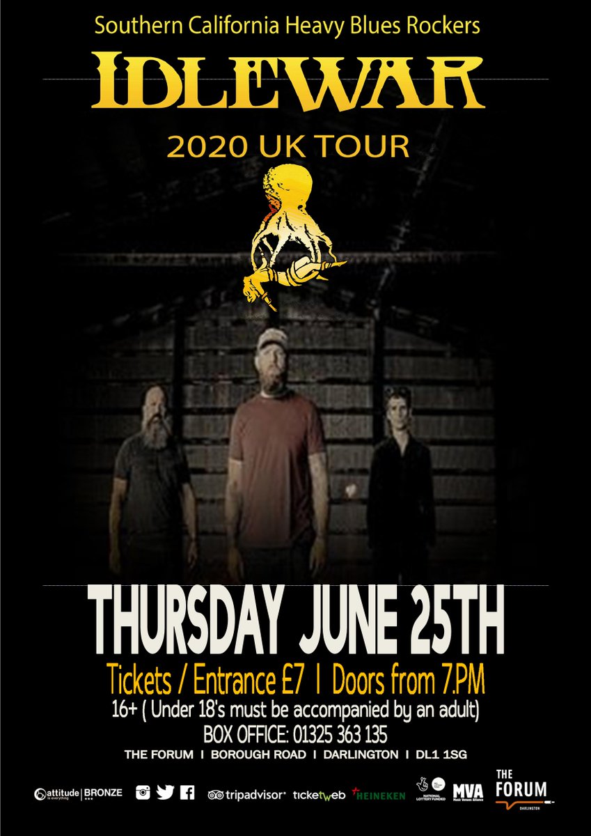 Brilliant Southern #Blues #rockers from Orange County #California @IDLEWAR are coming back to The #uk for their 2020 Tour, and to Rock The Forum stage on Thursday 25th June. @ENE_WhatsOn @WhatsOnDarlo @Eventsdton @lovedarlouk @darloforculture @NEMSUK #DarloMusic @hmvDarlington