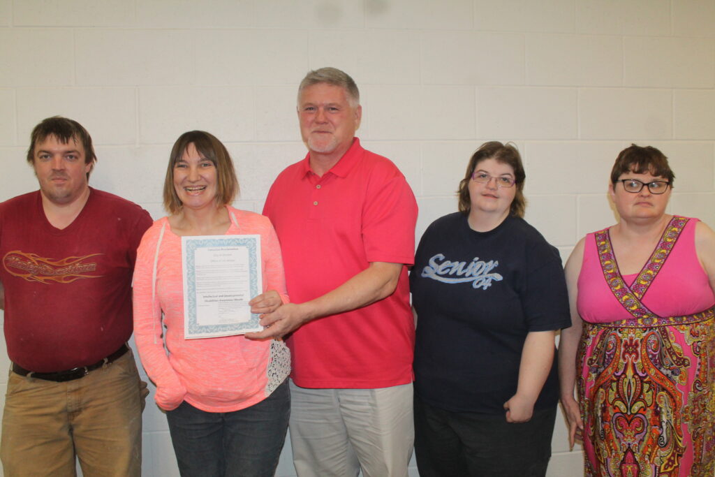 The city of Winner issued a proclamation declaring March as Intellectual/Developmental Disabilities Awareness Month.