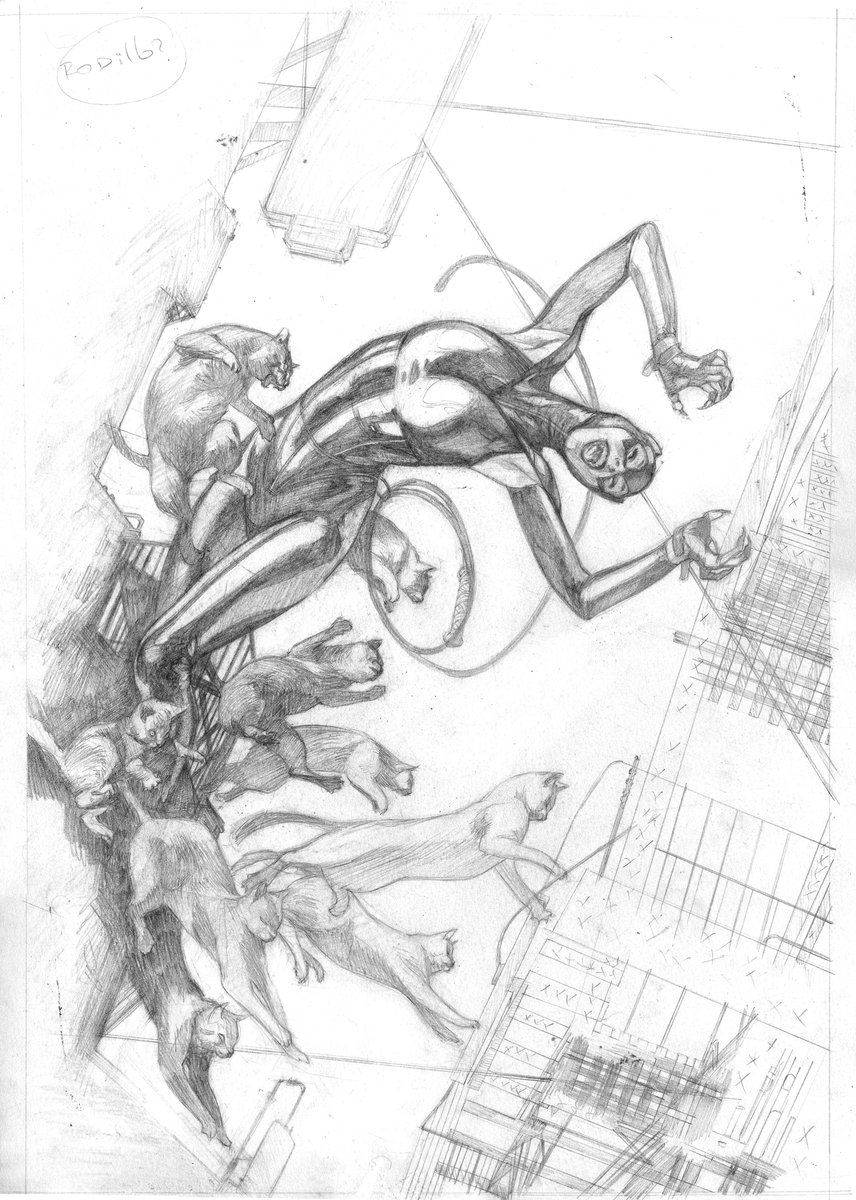 Catwoman #22. Digital Sketch, Pencils, Gouache, Digital Colors. 