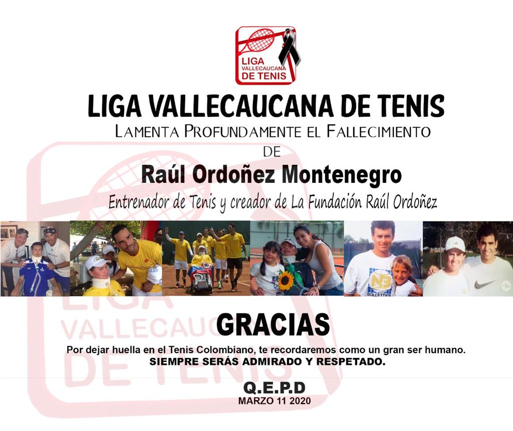 Se fue un gran icono del Tenis Colombiano Raúl Ordoñez, Q.E.P.D 🎾