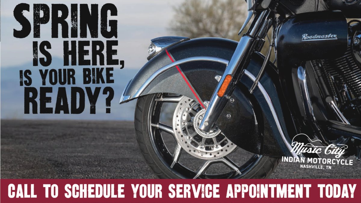 MusicCityIndian's tweet photo. Spring Is Here!  Is Your Bike Ready? #musiccity #nashville #nashvilletn #indianmotorcycle @musiccityindianmotorcycle https://t.co/rFiAfCoCjN https://t.co/unTxS9s5wF