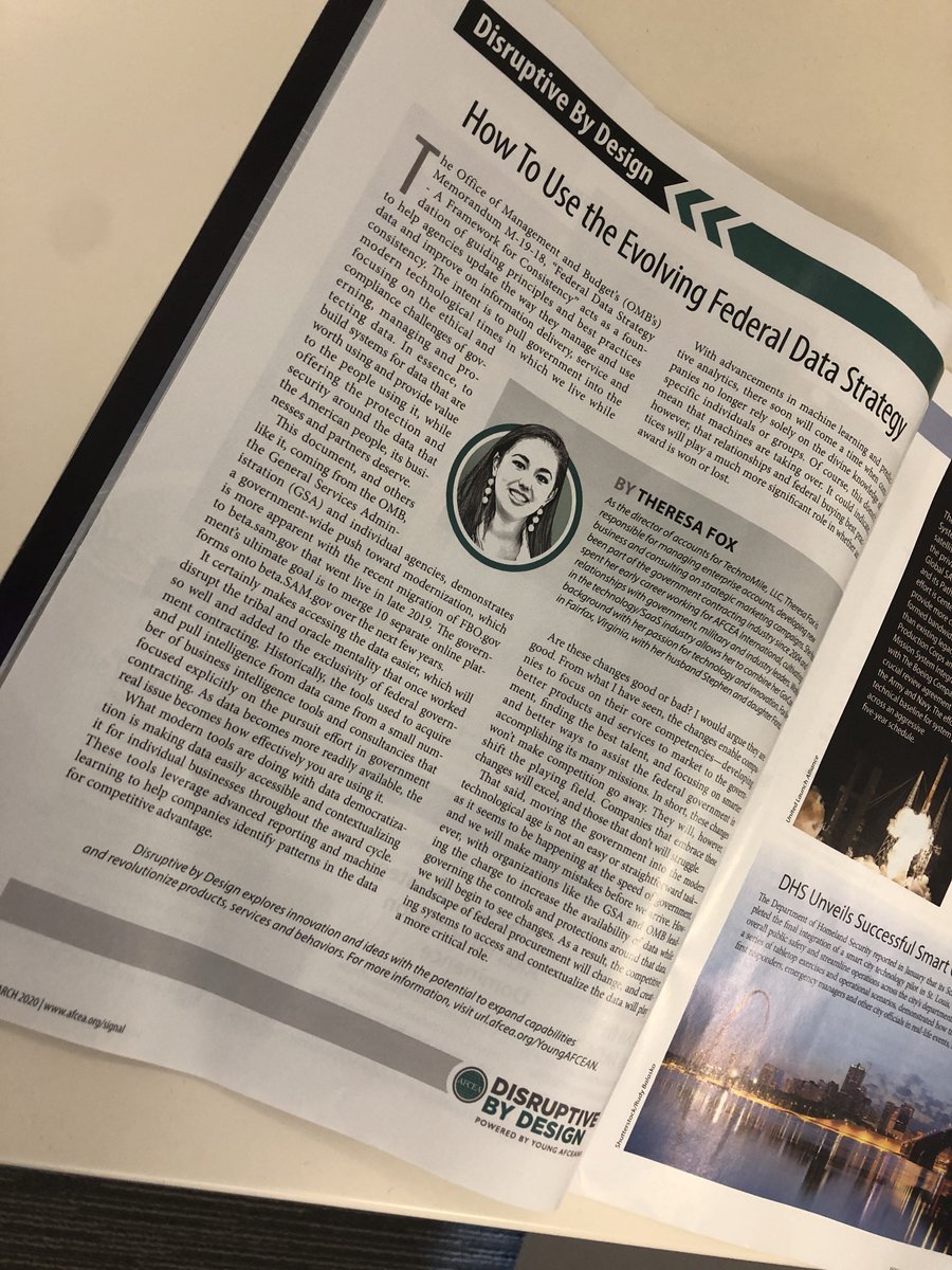 TechnoMile's tweet photo. Thanks #AFCEA for the opportunity for TechnoMile’s own Theresa Fox to share our beliefs on using the federal data strategy check your latest Signal magazine or go to https://t.co/eYnFesAIxA #disruptivebydesign https://t.co/ymyOKeT3Yt