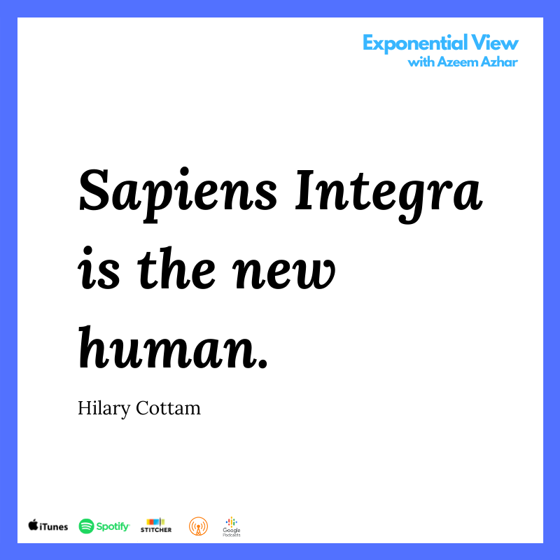 "The new human understands that we need to grow over many dimensions, that we need to connect to each other to grow." -- <a href="/HilaryCottam/">Hilary Cottam</a> in conversation w <a href="/azeem/">Azeem Azhar</a> ➡️ spoti.fi/2TFzI9e