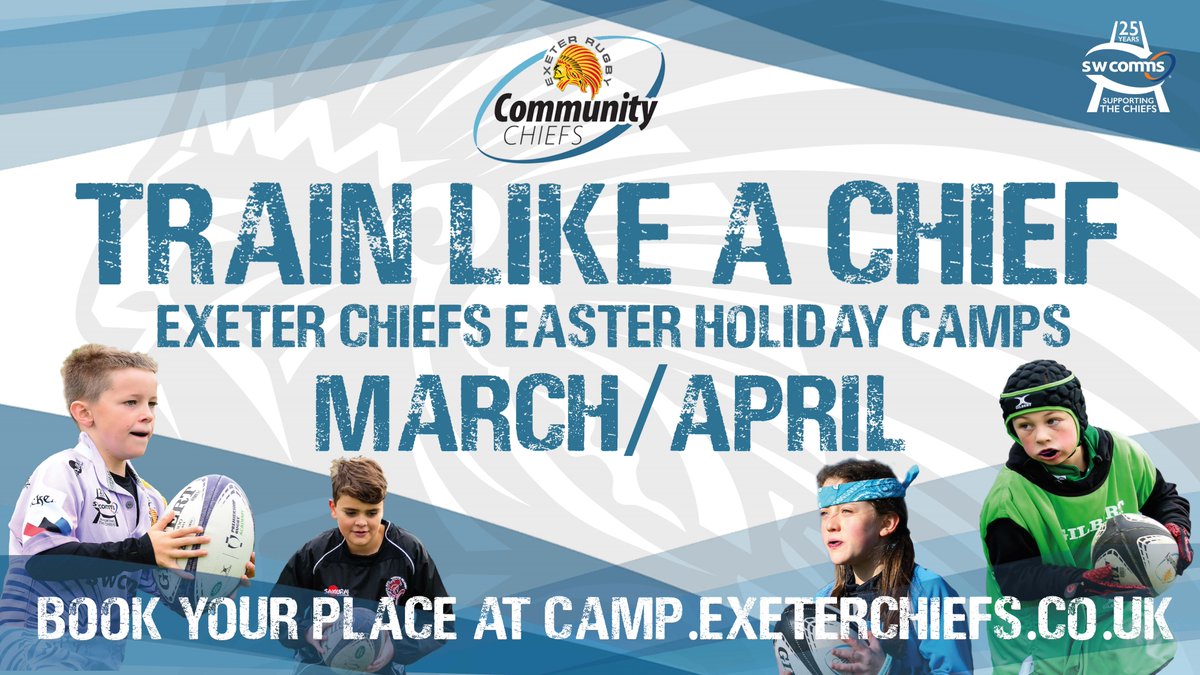 The Exeter Chiefs Community will be holding Train Like a Chief camps across the South West this Easter holiday, starting on Monday, 30 March at <a href="/ExeterAthletic1/">@ExeterAthleticRFC</a> 

Find out if there's a camp near you ⬇

exeterchiefs.co.uk/community/comm…