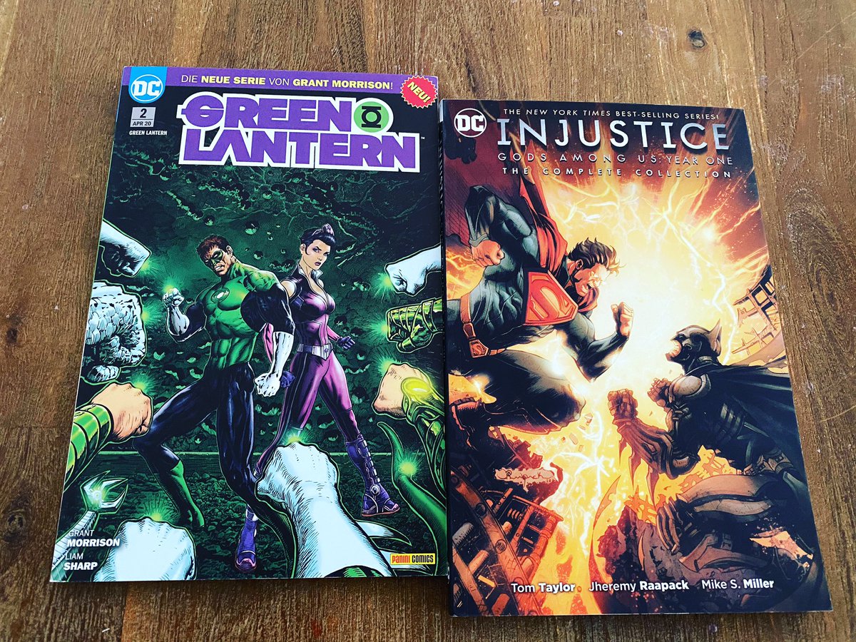 Vincisblog's tweet photo. Doppelte #DCPower 💪 

- #GreenLantern 2
- #InjusticeYearOne

@PaniniVerlag #GrantMorrison #DC #DCcomics #Comic #Comics #Comicbook #Comicbuch #lesen #Injustice #InjusticeGodsAmongUs #GodsAmongUs #Superman #Batman #WonderWoman https://t.co/q5iBqWh82f
