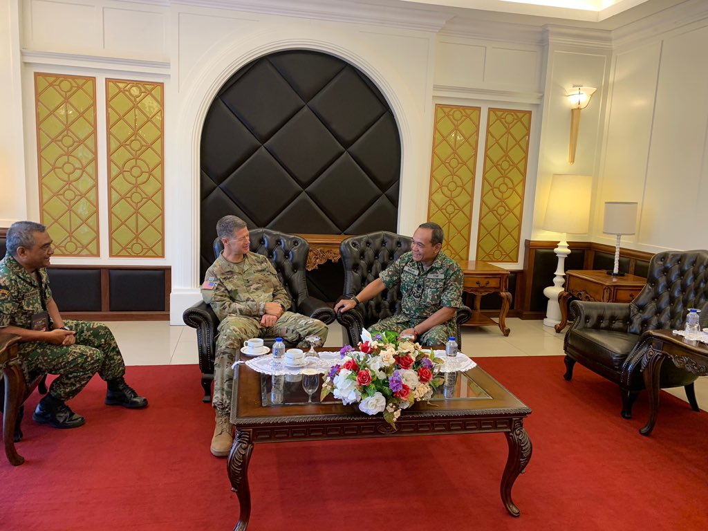 It was an honor to attend the opening ceremony of #BersamaWarrior20. And thank you to Lt. Gen. Malik Bin Jiran, CoS for the Malaysian Armed Forces Joint HQ, for hosting us during the visit. This training will help grow relationships and enhance lethality.

#PacificPathways