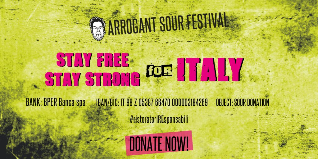 #Sourfamily sappiamo tutti che in Italia la situazione è grave, ma come #ASF abbiamo deciso di sostenere il nostro sistema sanitario: abbiamo aperto un conto corrente per raccogliere le donazioni per l'Ospedale Santa Maria Nuova di Reggio Emilia!DONIAMO! #ristoratoriREsponsabili