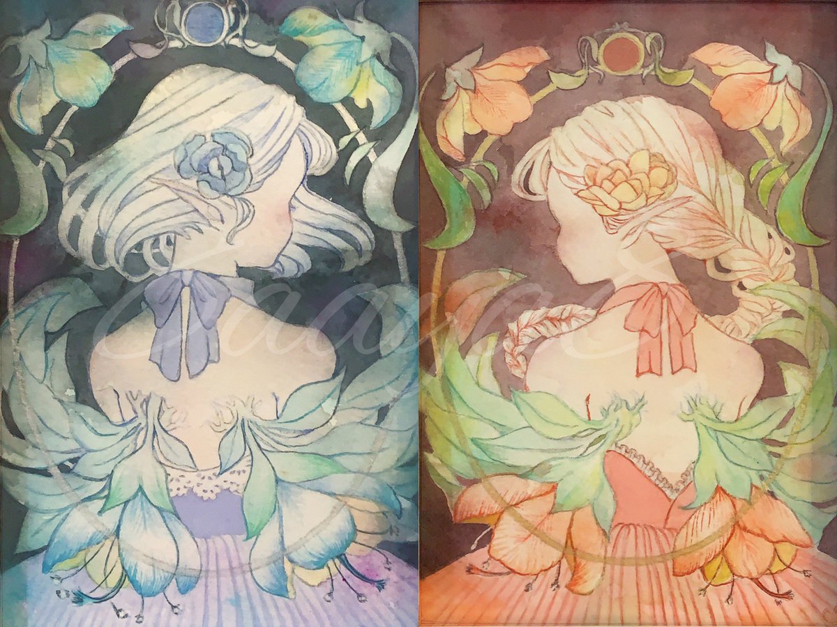 皆さんの描く白髪の塗り方が見てみたい 白髪 白髪の子なら割と沢山います 8あーや8 10月12日山口県下関市にて個展 のイラスト