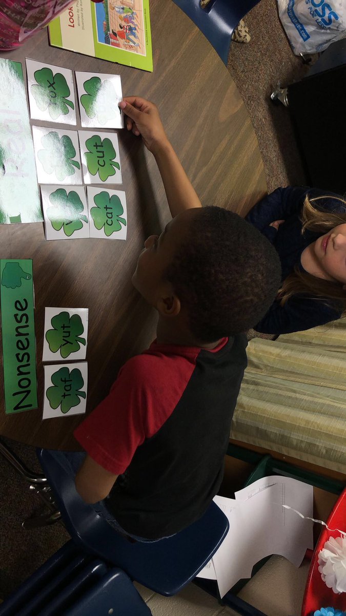 St. Patrick’s Day fun for small group today! Real and Nonsense words 🍀