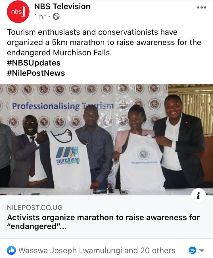 brendah_ape's tweet photo. #MurchisonFunRun is here. Mark your calendars... The running kits are at 20k just. The money collected will be used for CSR to the communities around Murchison falls National Park. #SaveMurchisonfalls https://t.co/SeS52VPaT3