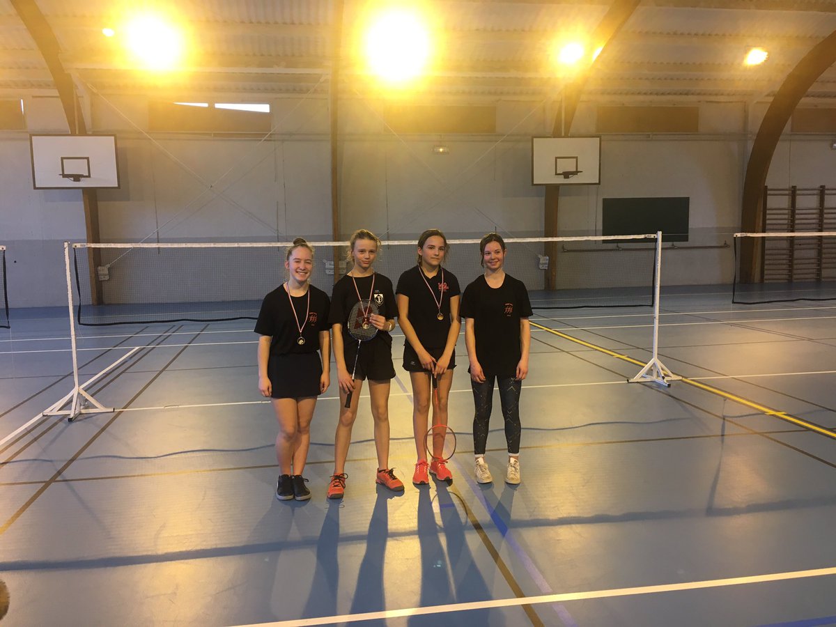 ASSaintPaul's tweet photo. Maïwenn 4e et Charlotte 2e ! #asbadminton https://t.co/btDxa39frg