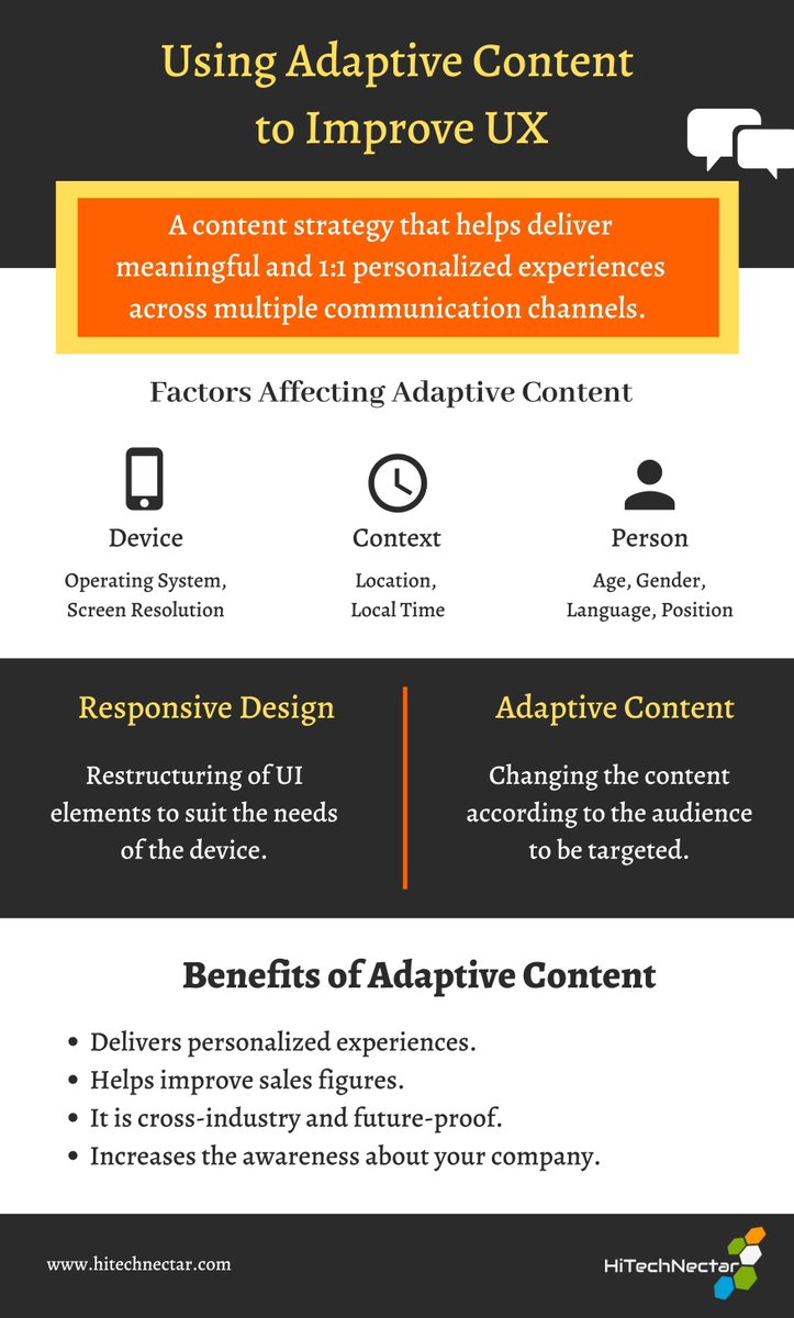 hitechnectar's tweet photo. Here is how you can improve #UX and improve sales with #AdaptiveContent. #ContentStrategy #Marketing #ContentMarketing #IntelligentContent #OmniChannel #AudienceCentric
https://t.co/t2QbtQMWob
@bernieborges @cmcphillips @WrittenByBeck @JasonThibault @BrennerMichael @GerryMoran https://t.co/52s4NwGl5B