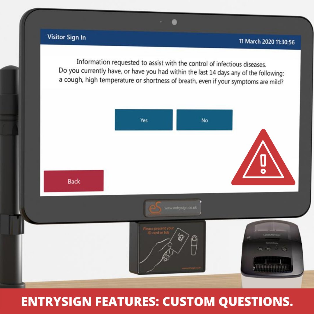 UnifiedWorld's tweet photo. It is important to know exactly where your visitors have travelled in recent weeks. EntrySign allows you to define custom questions and based on visitors answers can determine the appropriate course of action, including options to notify staff or even deny them entry.#coronavirus https://t.co/teucPBNeIA