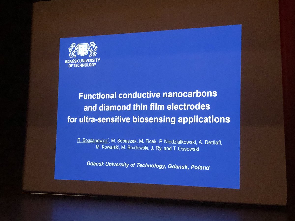 The second invited talk of the day, Robert Bogdanowicz from Gdańsk University of Technology. #SBDD25 #diamond