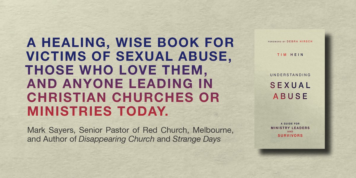 MuddyPearlBooks's tweet photo. 'A healing &amp; wise book for victims of sexual abuse, those who love them and anyone leading in Christian churches or ministries today.' - @SayersMark 

Understanding Sexual Abuse by @Tim_Hein is a vital resource for those facing a deeply distressing issue.

https://t.co/mUtImqFmHR https://t.co/l1bawljluQ
