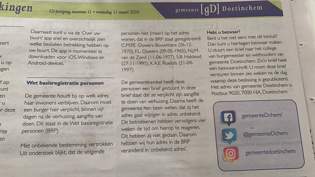Martine_1973's tweet photo. @gemeenteDchem Mag dit ikv privacy wetgeving? Namen en geboortedata? Gewoon een vraag, viel me op https://t.co/BKKENkawFX