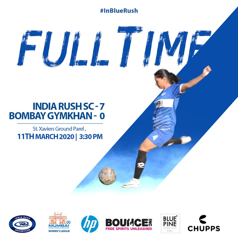 IndiaRushSC's tweet photo. The IRSC Girls nailed it!
as they subdue Bombay Gymkhana with 7 staggering goals
FULLTIME
IRSC 7-0 Bombay Gymkhana
#IndiaRushSc #Football #InblueRush #MatchDay #AIFF #IndianFootball #WeSportWomen #ShePower #WomenFootball
#InBlueRush #Fulltime #BounceInc #Champions #Football https://t.co/hxpAYt66is