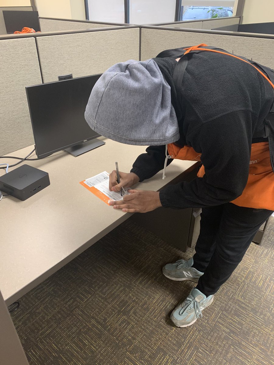 Mr. Richard working hard to promote homer fund! Helping each other. #homerfund2020 #OrangeAtHeart