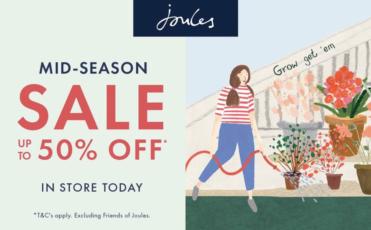 JoulesChelt's tweet photo. Our mid season sale is officially live in store❗️it’s too good to miss🥳👀 @JoulesChelt @Cheltenham_WDYT @CheltenhamBID @GlosLiveOnline https://t.co/aTErx5xPsA