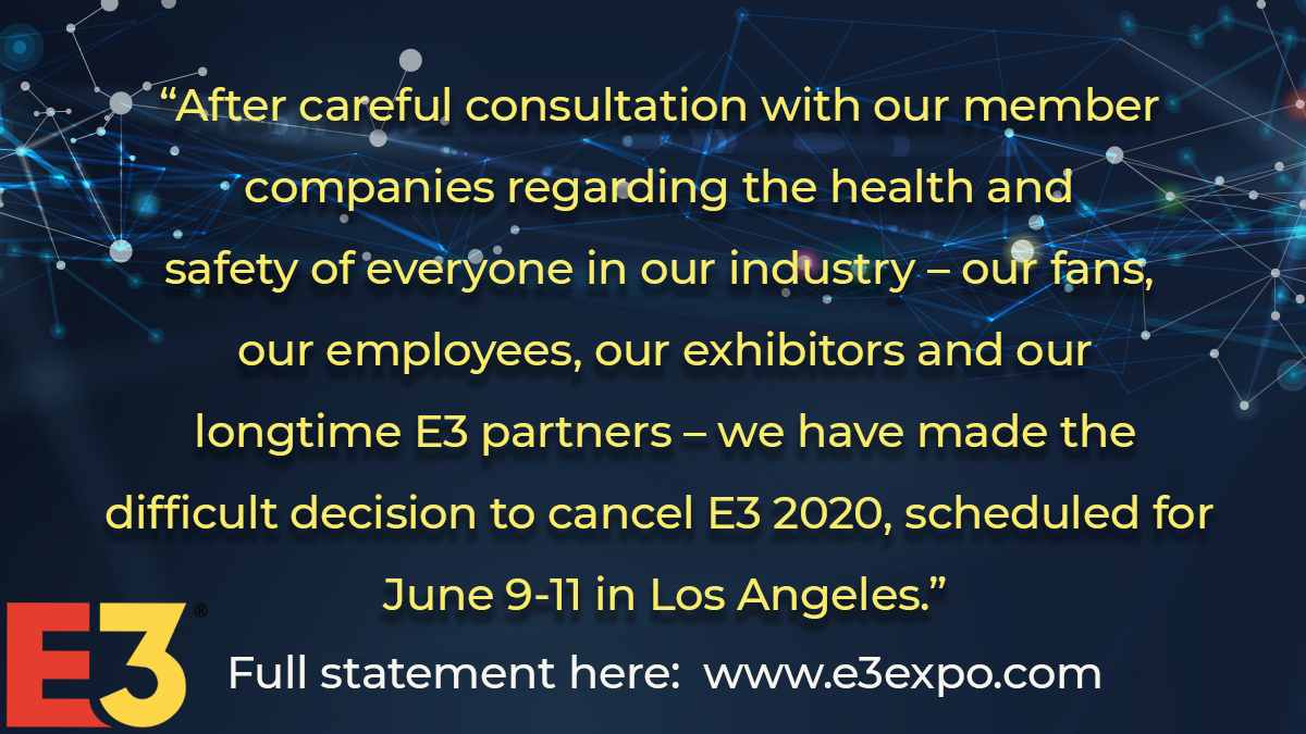 E3 is Cancelled ES1vMbiX0AAQcCH?format=jpg&name=medium