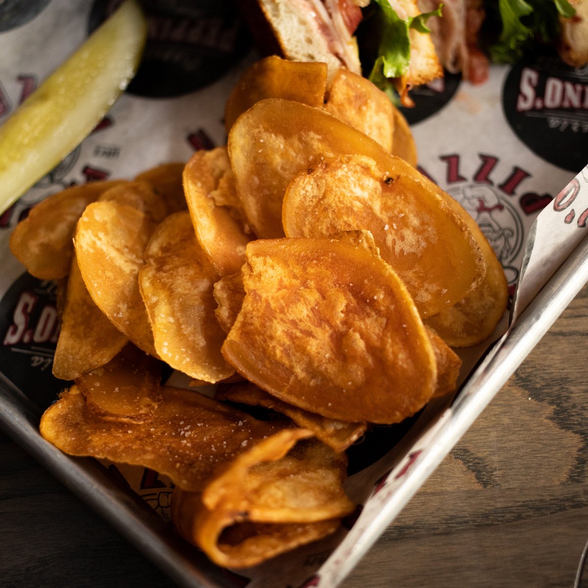 Did you know that we make our chips fresh in house every day? Come snack on some and watch the Pistons take on the 76ers tonight at 7! 
 
#chips #madefresh #food #basketball #grandrapids