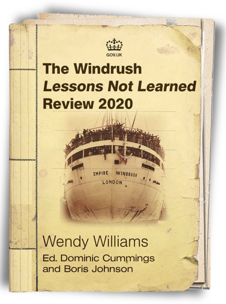 BameFor's tweet photo. Leaked #WindrushLessons report cites key recommendation "Whilst our proposal could conceivably encompass certain concomitant benefits of marginal and peripheral relevance to black communities, however, there is a countervailing consideration that we just don't really give a fuck" https://t.co/YAYuscXfer