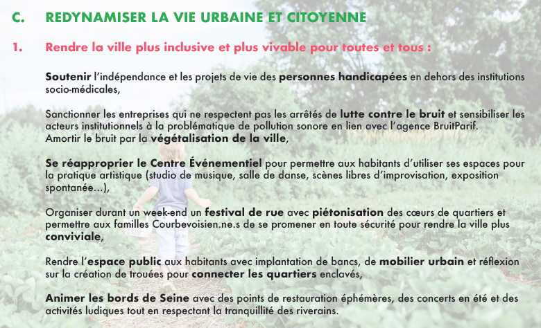 CourbevoieAC's tweet photo. Redynamiser la vie urbaine et citoyenne : Rendre la ville plus inclusive et plus vivable pour toutes et tous. 
Retrouvez nos candidat.e.s et notre programme sur :  https://t.co/T5Y58PGmch
#Courbevoie #écologie #démocratie #solidarité https://t.co/8C7W5wTCFw