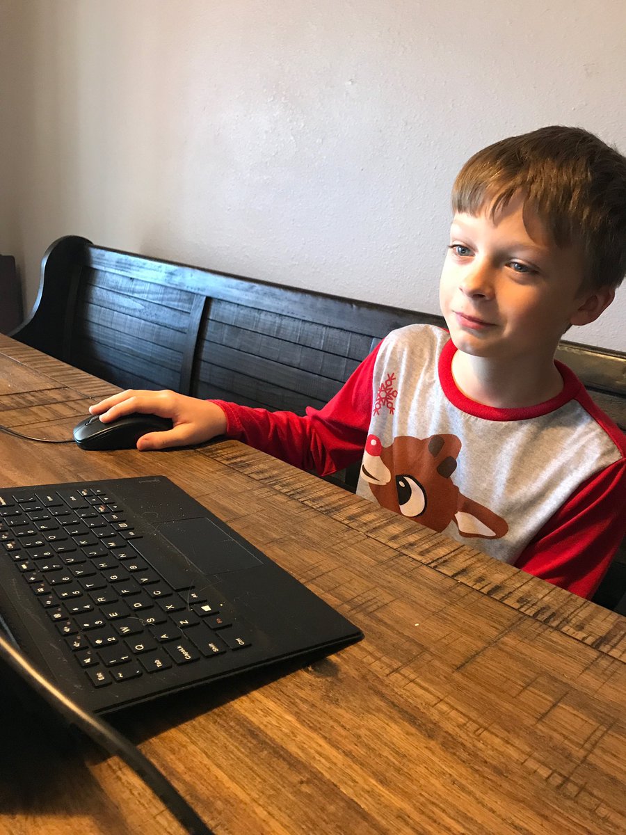 noelnehrig's tweet image. Goose needed to stay home with @avram_christina today so he’s rockin’ @zearned in his PJs &amp;amp; lovin’ it. Next up is some Adventure Academy for ELA &amp;amp; SS along with some independent reading &amp;amp; a math packet. Anytime, anywhere learning. Love it!#vcsblendedlearning